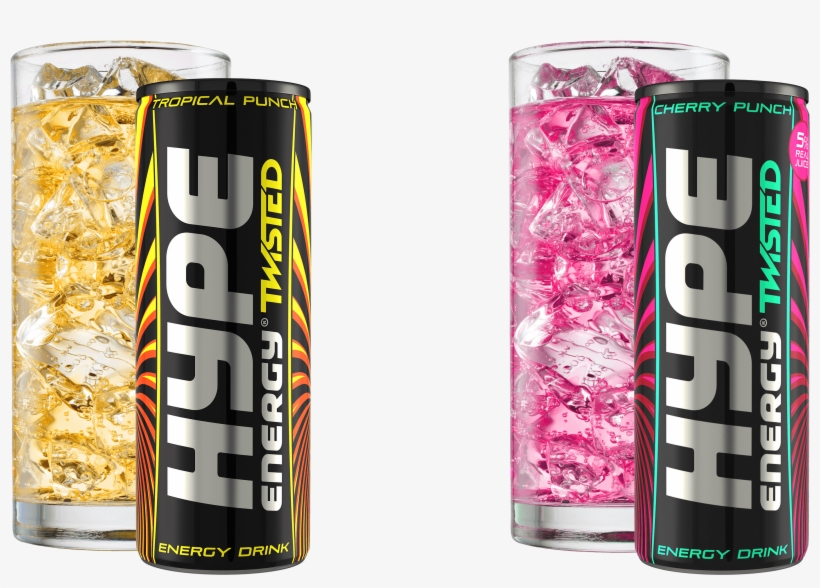 Hype Energy Twisted Tropical Punch And Cherry Punch - Hype Up Energy Drink, transparent png download