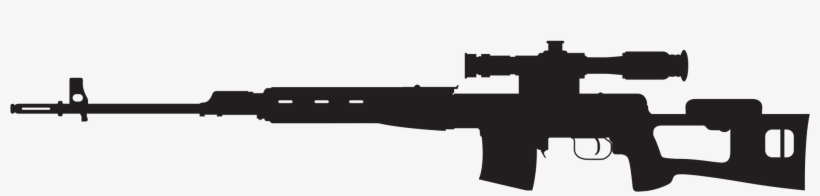 Sniper Rifle Silhouette Png Clip Transparent Library - Svd Dragunov, transparent png download