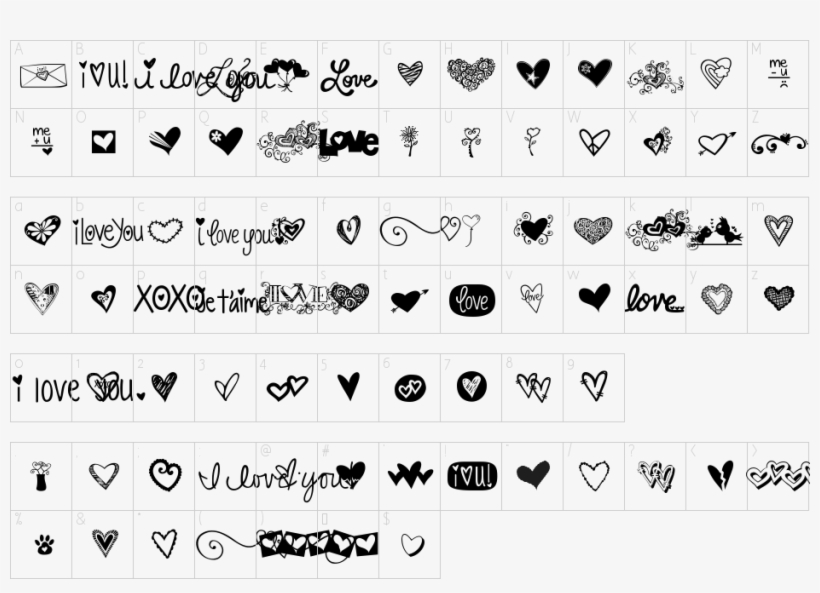 Kg Heart Doodles Font - Font, transparent png download