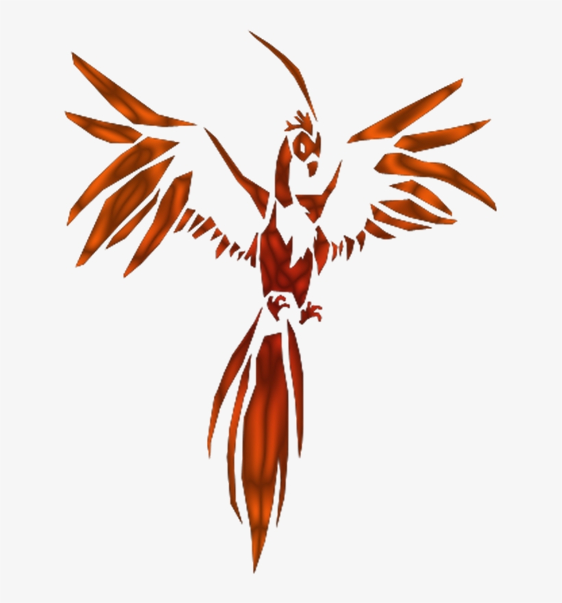Stencil Of A Phoenix, transparent png download