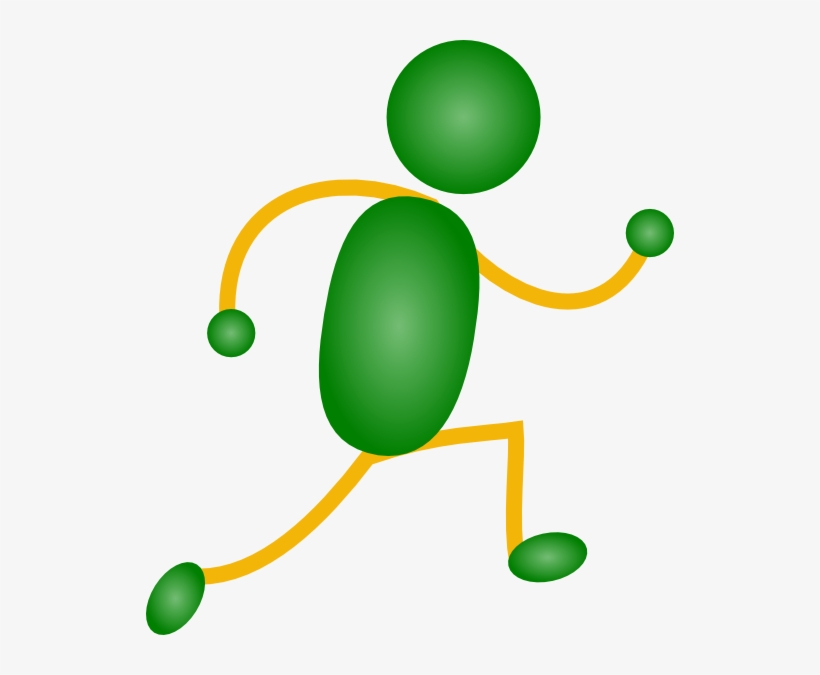 How To Set Use Green&yellow Jogging Man Clipart, transparent png download