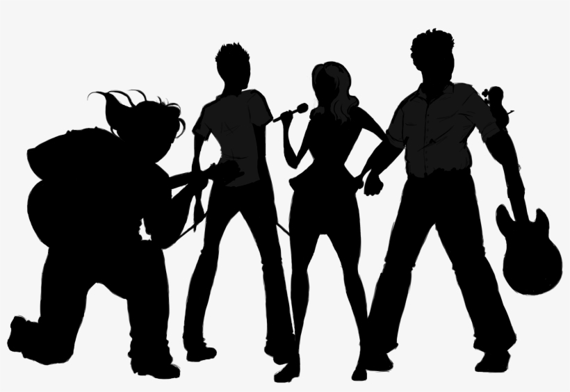 Band Playing Silhouette Png, transparent png download
