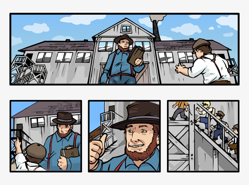 The Boys Continue On Until They Reach The Sawmill - Building, transparent png download
