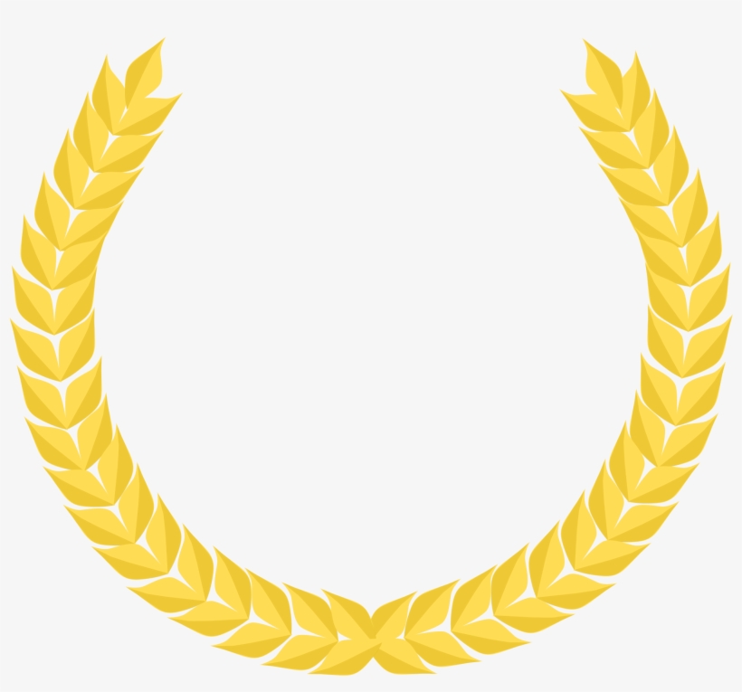 Award Wreath Clipart Yellow - Yellow Laurel Wreath Png, transparent png download