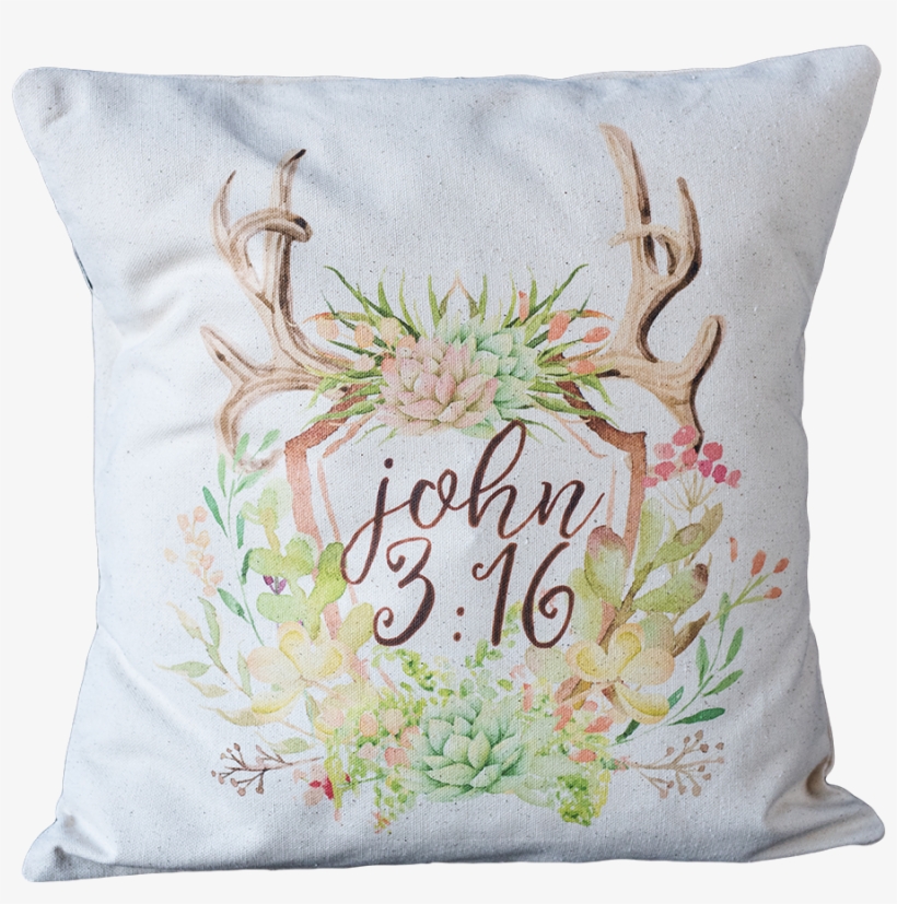 John 3 - 16 Crest - Cushion, transparent png download