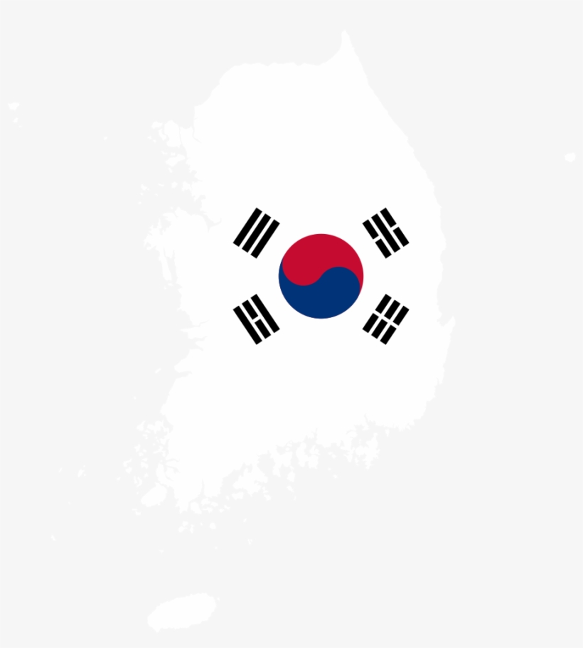 South Korea Map Flag - Korea Map Free Vector, transparent png download