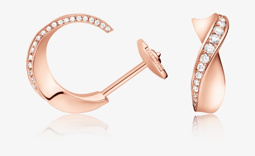 Earring 18k Red Gold And Diamonds E605bg0100105 - Earring, transparent png download