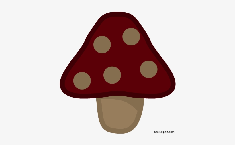 Maroon Mushroom Clip Art - Mushroom, transparent png download