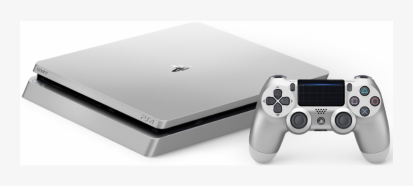 Ps4 Slim 500 Gb Silver 5 - Playstation 4 Slim Silver, transparent png download