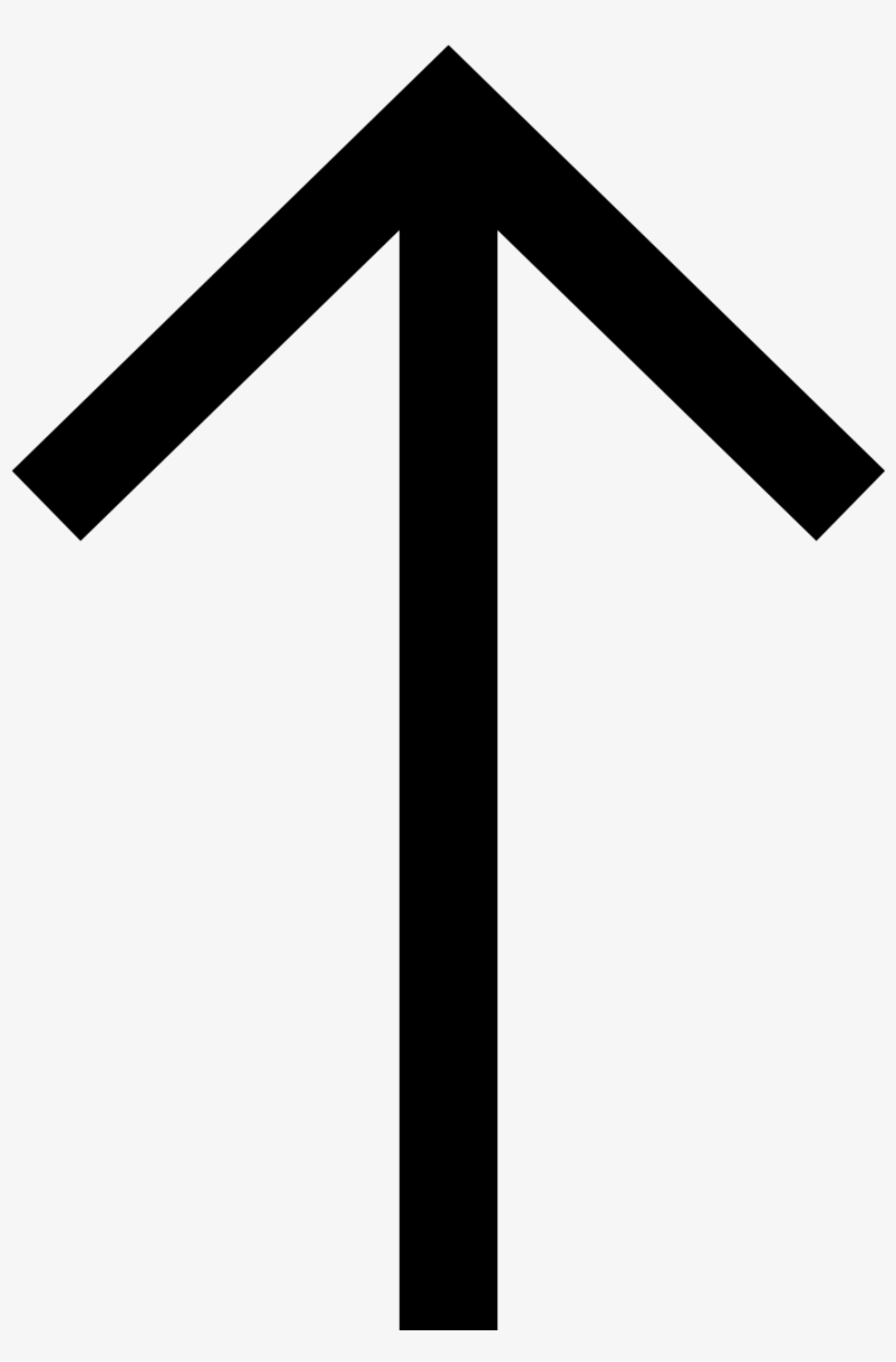 Arrow Up Is Made Of 3 Lines The Main Line Starting - Flecha Apuntando Hacia Arriba, transparent png download