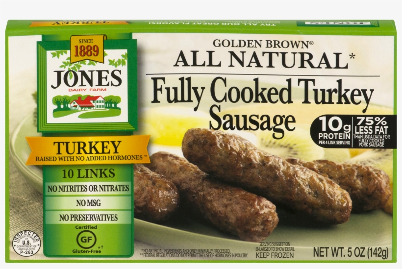 Jones Dairy Farm Breakfast Sausage Links Turkey Frozen Turkey Breakfast Sausage PNG Image
