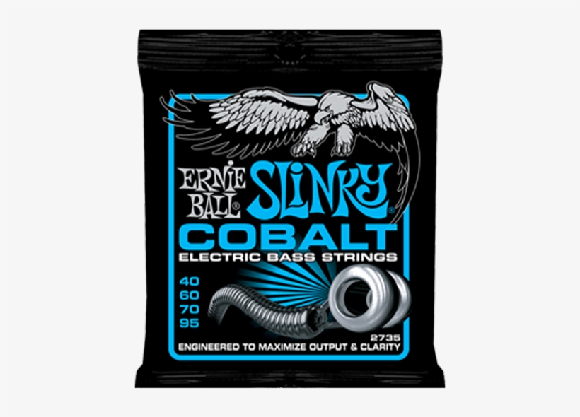 Ernie Ball 2735 Cobalt 40-95 Extra Slinky Bass - Ernie Ball Strings 08, transparent png download
