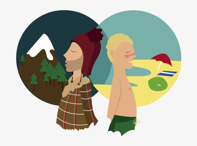 Niño De Playa, Hombre De Montaña - Playa O Montaña Png, transparent png download