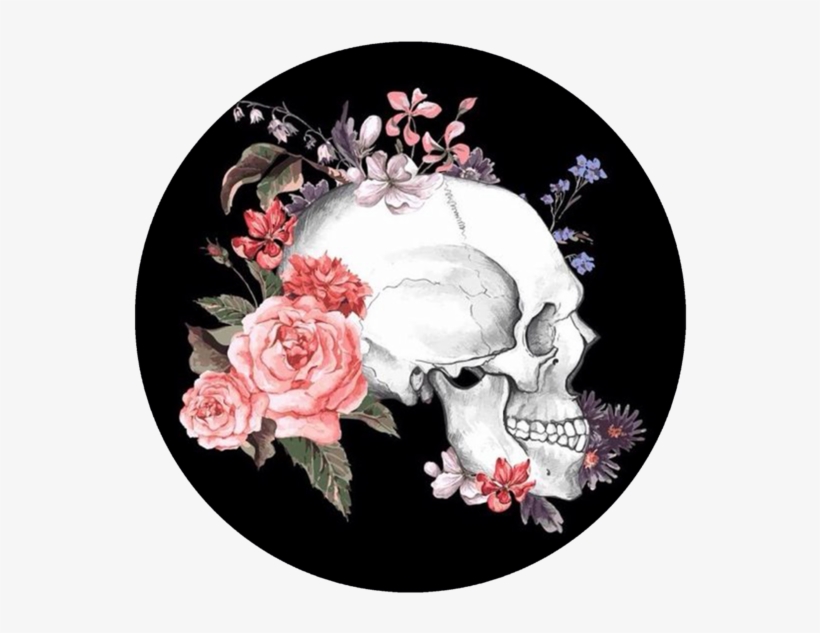 Skull Pop Grip - Skull Flower, transparent png download