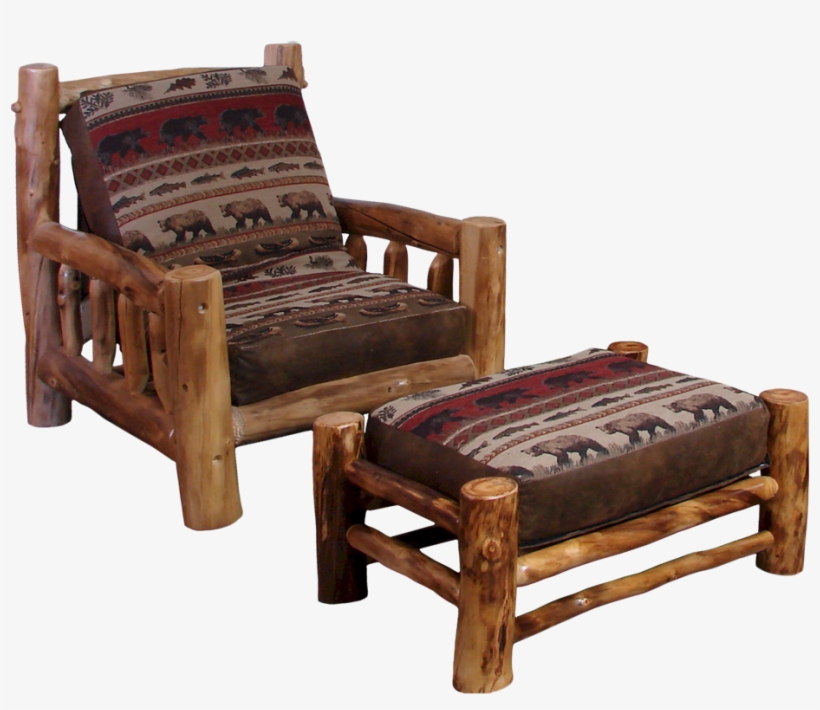 Rustic Aspen Log Chair Futon - Chair, transparent png download