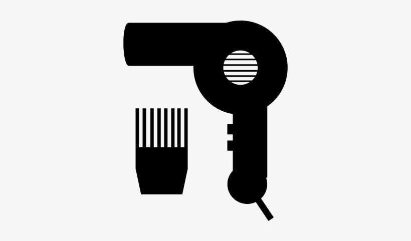 Hairdryer And Comb Vector - Secadora De Pelo Vector, transparent png download