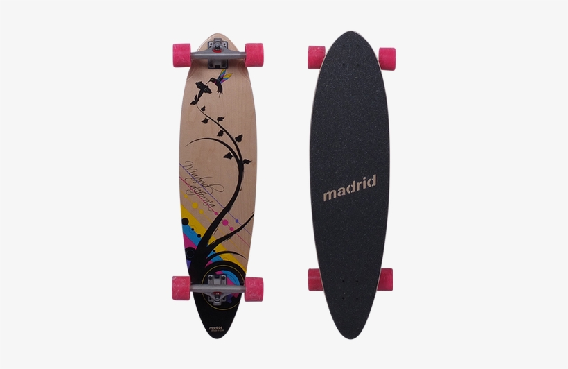 Madrid 36" Hummingbird Pintail Longboard Complete - Santa Cruz Pintail Sugar Skull, transparent png download