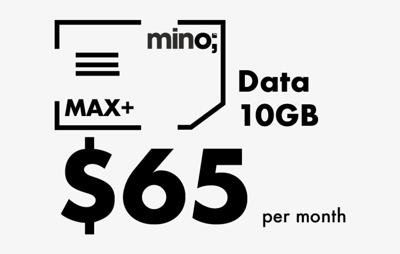 Mino Sim Only Mobile Plans Use Part Of Telstra's 4g - Number, transparent png download