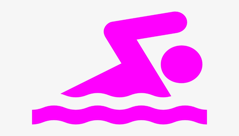 Pink Swimmer Clip Art - Swimming Clip Art, transparent png download