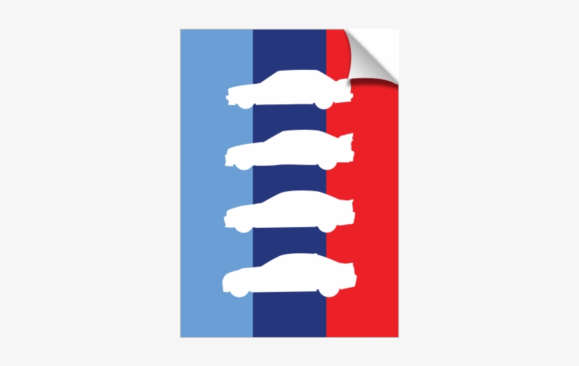 Bmw M3 Generations W/ M-stripe Background - Bmw Artwork, transparent png download