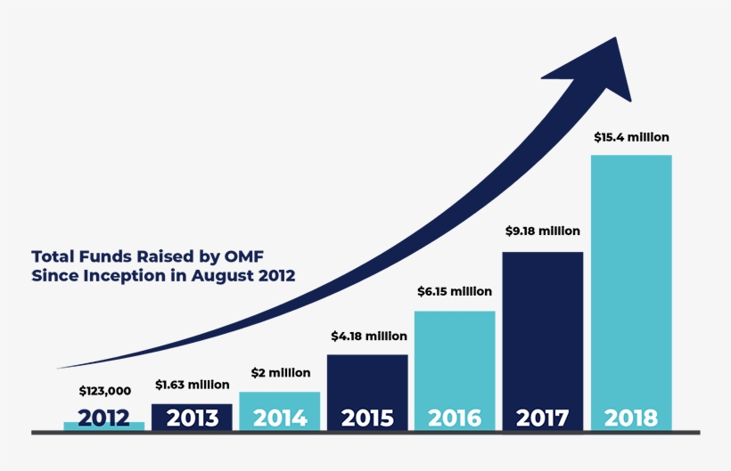 Omf Funds Raised Graph Smaller 2-01 - Open Medicine Foundation, transparent png download