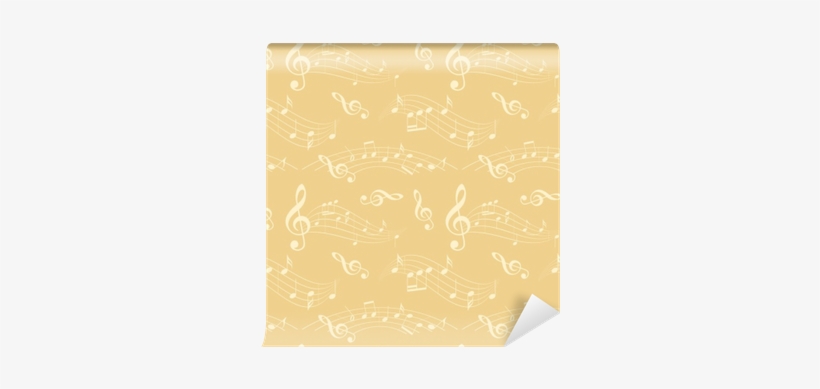 Fotomural Patrones Sin Fisuras Con Notas Musicales - Illustration, transparent png download