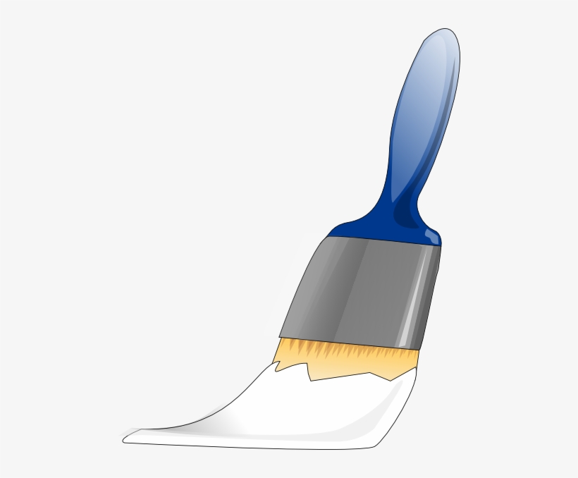 Paintbrush With White Paint, transparent png download