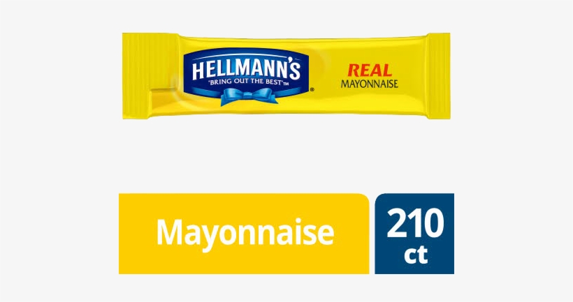 Hellmann's® Mayonnaise Stick Packets Real - Hellmann's Real Mayonnaise 64 Oz, transparent png download
