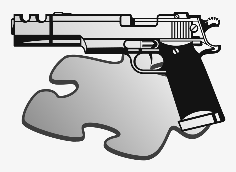 Pistol Silhouette Png Original File - Gun Violence Clipart Png, transparent png download