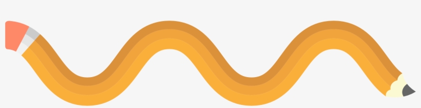 Clipart - Wavy Pencil, transparent png download