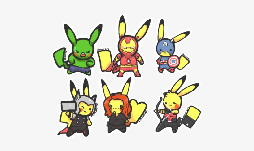 E - Pikachu Avengers, transparent png download