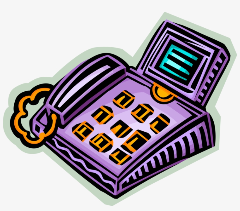 Vector Illustration Of Office Business Telephone Phone - Illustration, transparent png download