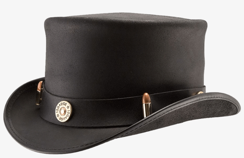 El Dorado Bullet Leather Top Hat - Black, transparent png download
