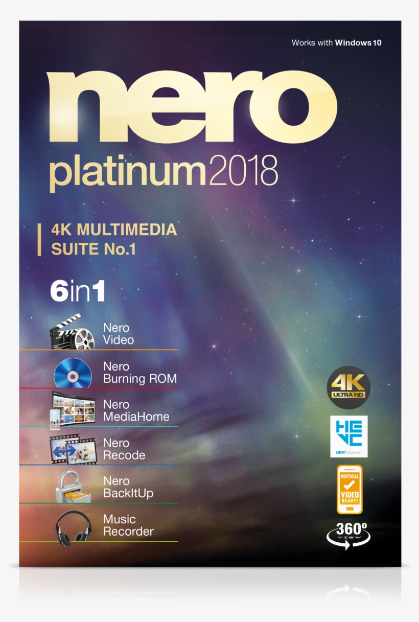 Nero Platinum 2018 Suite 19.0 07000, transparent png download