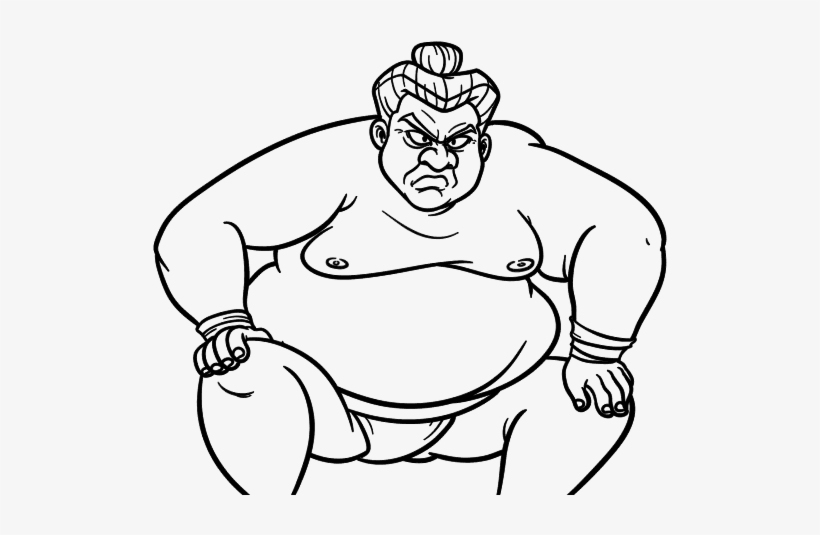 Luchador De Sumo Para Colorear, transparent png download