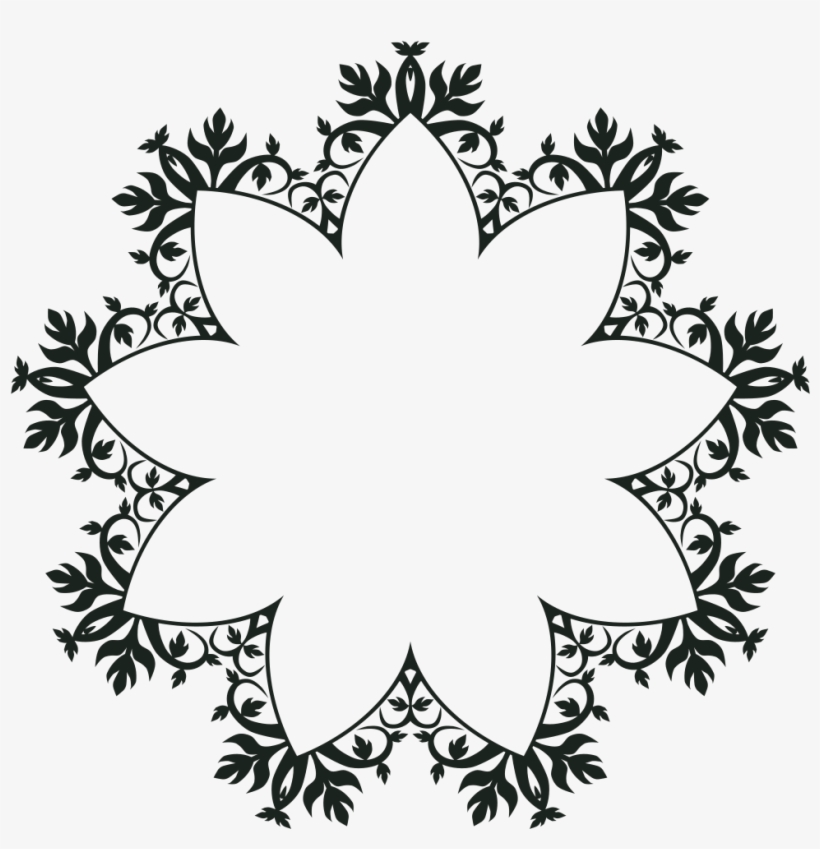 Ornament Frame Extended - Mandala Henna Art Stencils, transparent png download