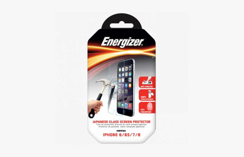Energizer Hardcase Asahi Tempered Glass Ultra Clear, transparent png download