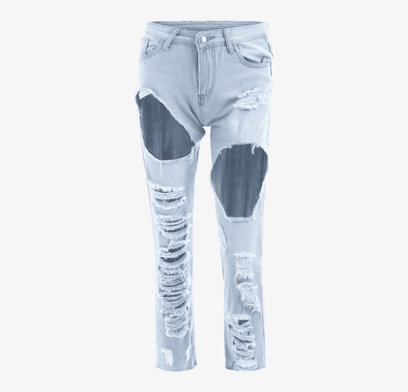 Hem Distressed Alice Raw Blue Jeans S Rqd665 - Pocket, transparent png download