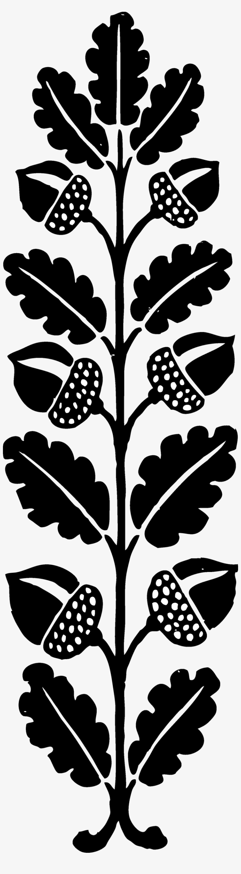 Vintage Acorn Decoration Free Clip Art - Acorn Clipart, transparent png download