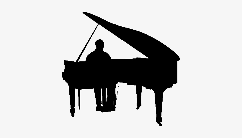 Piano - Man Playing Piano Silhouette, transparent png download