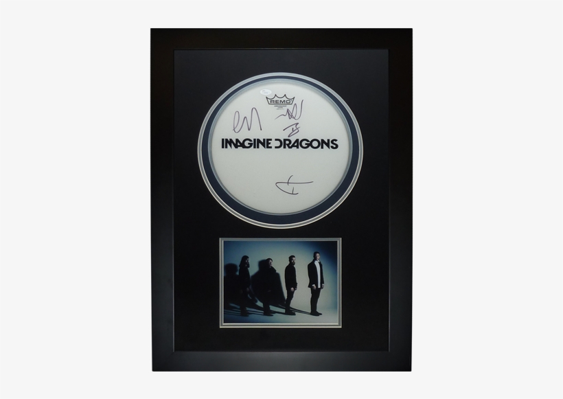 Imagine Dragons Autographed Deluxe Shadowbox Framed - Imagine Dragons, transparent png download