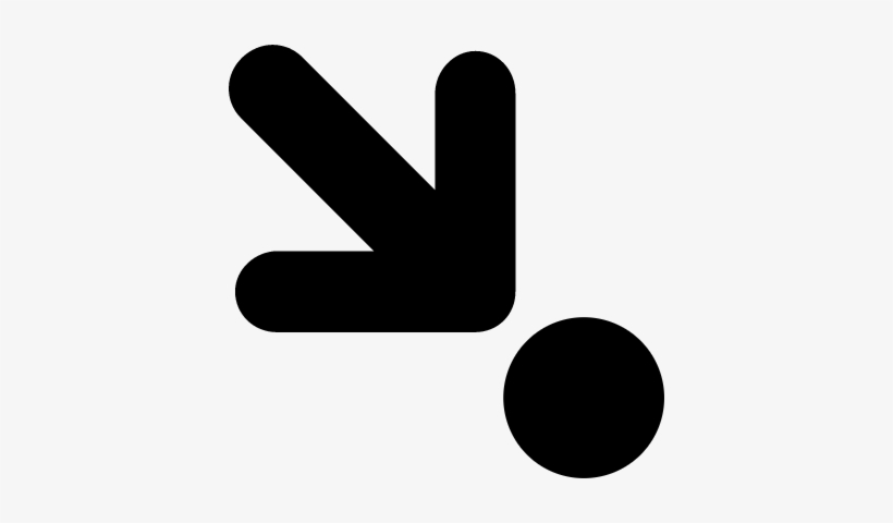 Down Right Arrow Pointing A Circle Vector - Arrow, transparent png download