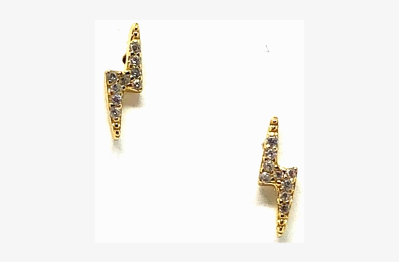 Lightning Bolt Stud - Gold, transparent png download