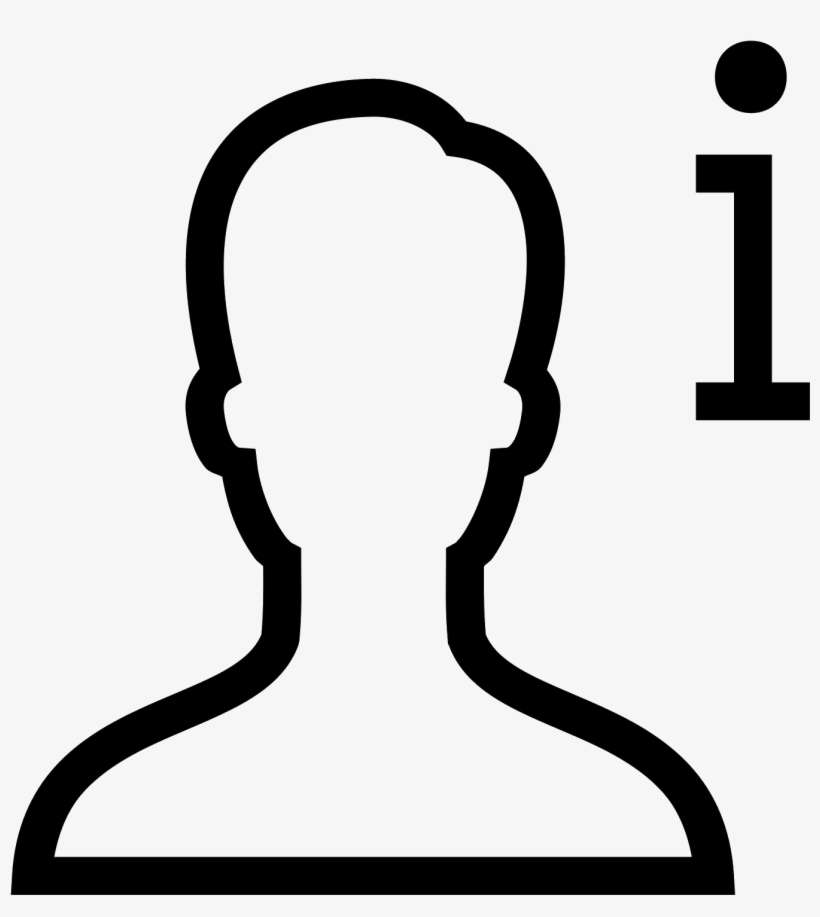 The About Us Icon Is An Outline Of A Man's Head, - My Friends Icon Png, transparent png download