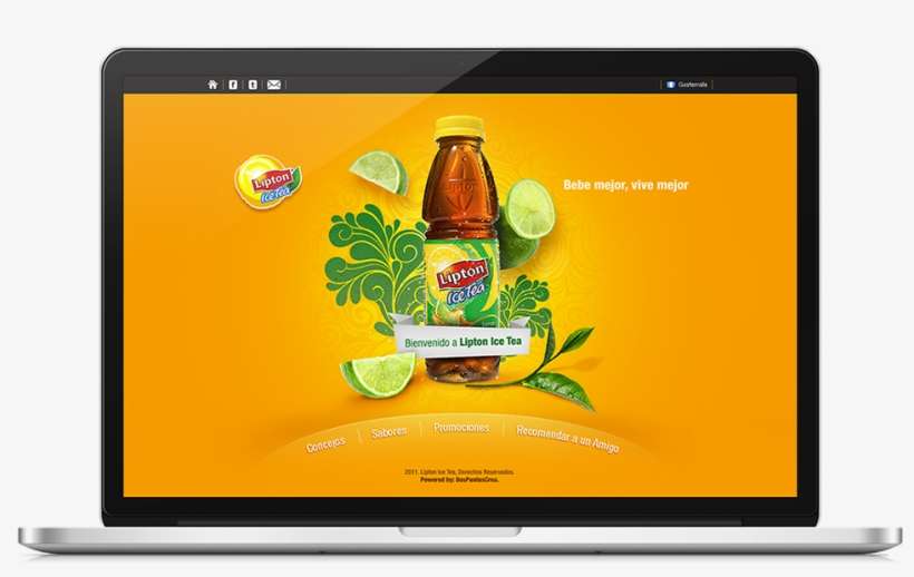 Promotional Micro Web Site For Lipton Ice Tea In Guatemala - Lipton Ice Tea Microsite, transparent png download