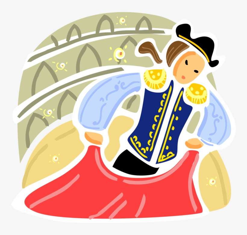 Vector Illustration Of Spanish Matador Toreador Bullfighter, transparent png download