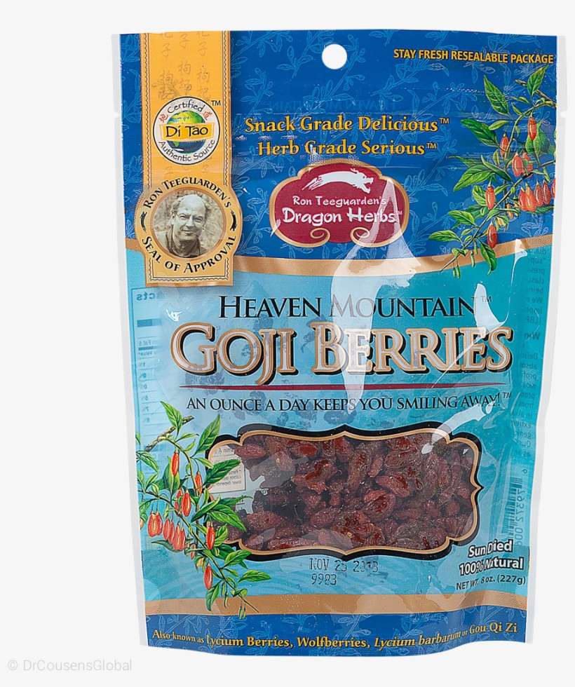 Heaven Mountain Goji Berries, 8oz, Dragon Herbs - Dragon Herbs - Heaven Mountain Goji Berries - 8 Oz., transparent png download