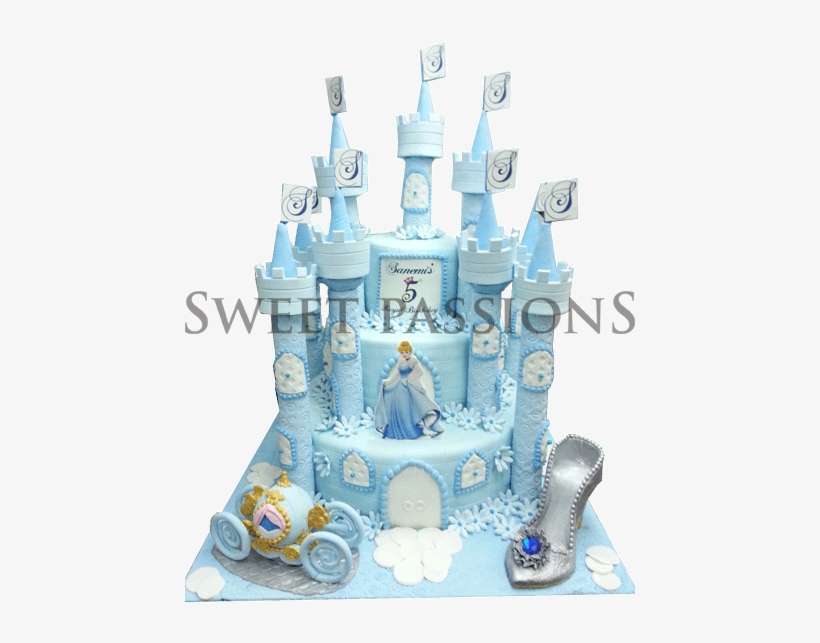 Cinderella Castle Cake - Cinderella Castle Blue Cake, transparent png download