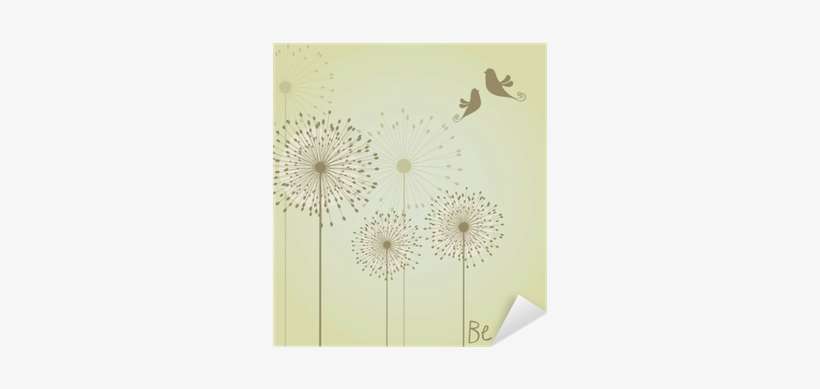 Decoration With Dandelions And Birds - Dandelion, transparent png download