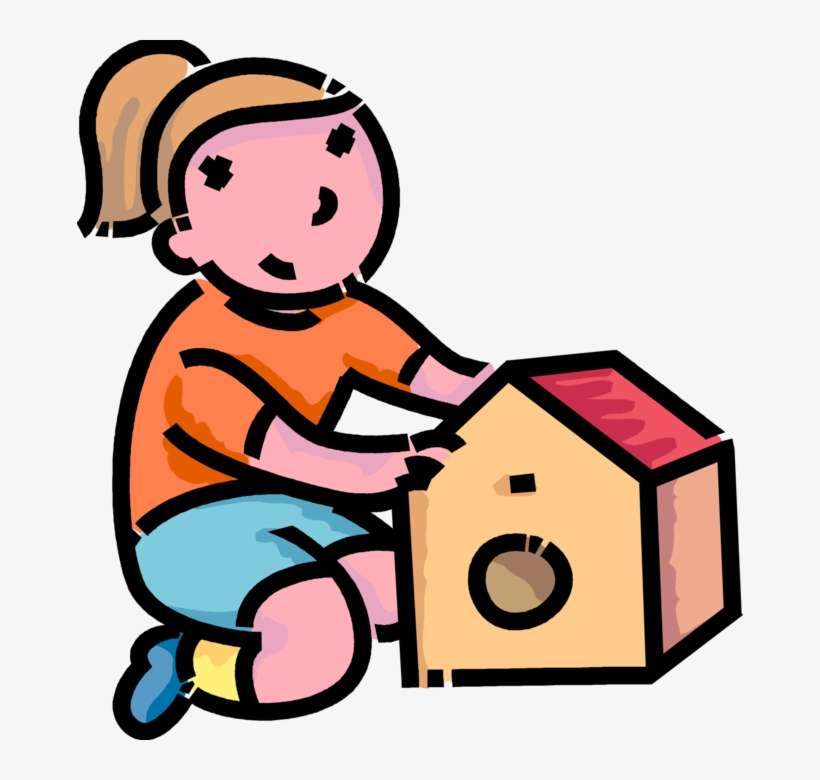 Vector Illustration Of Primary Or Elementary School - Clipart Build A Bird House, transparent png download